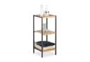 relaxdays Standregal Bambus Stahl Quadratisch Schwarz Natur Bild 2