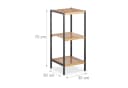 relaxdays Standregal Bambus Stahl Quadratisch Schwarz Natur Bild 4