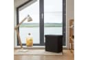 relaxdays Faltbarer Sitzhocker Schwarz Leinen-Optik Aufbewahrungsbox Bild 1