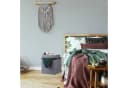 relaxdays Stauraumhocker Faltbar Leinen Dunkelgrau Bild 3