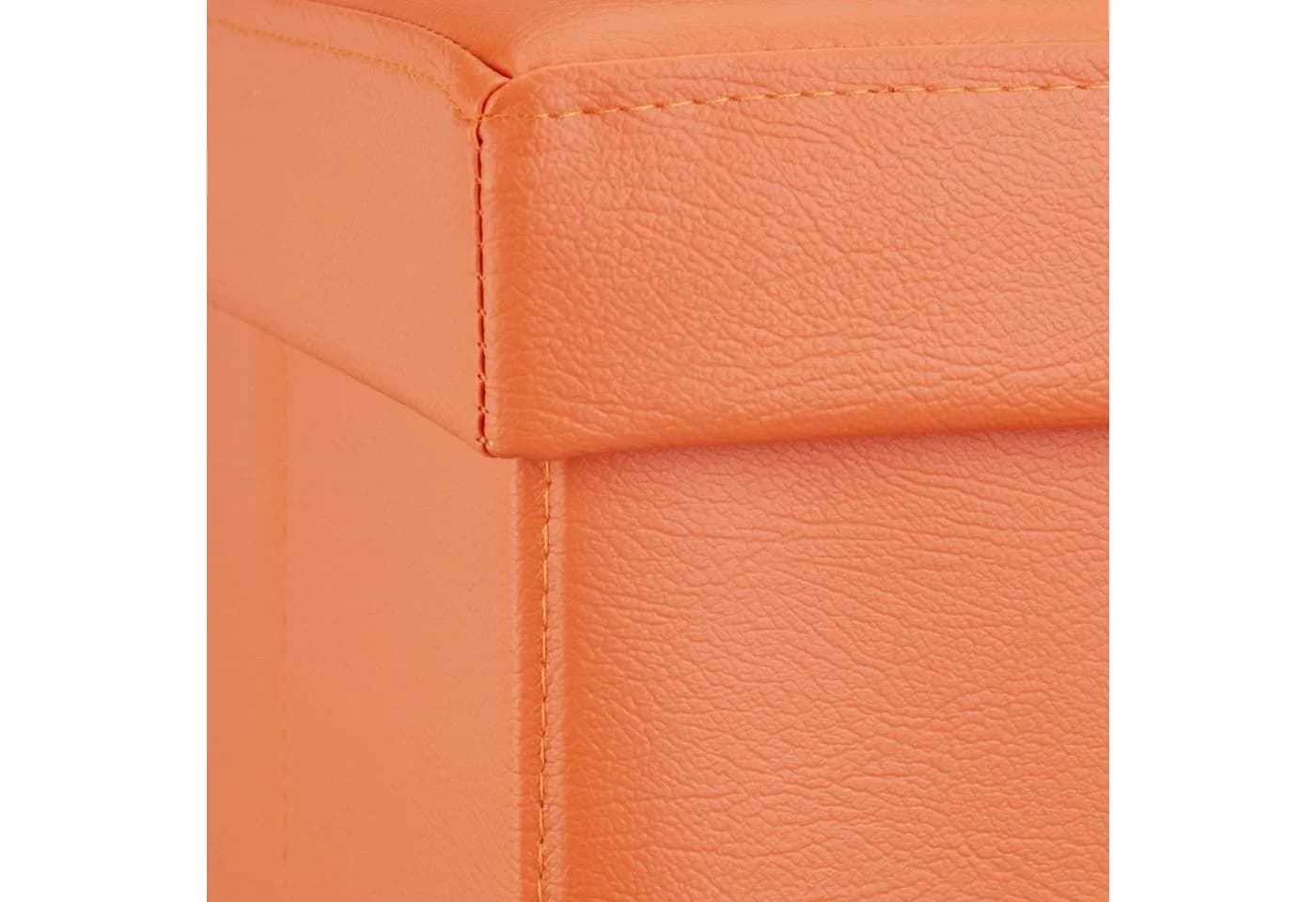 relaxdays Faltbare Sitzbank aus Kunstleder orange - Bild 5