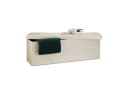relaxdays Faltbare Sitzbank aus Kunstleder Creme mit Stauraum Bild 2