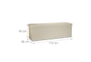 relaxdays Faltbare Sitzbank aus Kunstleder Creme mit Stauraum Bild 3