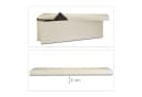 relaxdays Faltbare Sitzbank aus Kunstleder Creme mit Stauraum Bild 4