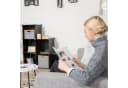 relaxdays Stufenregal 6 Fächer Stecksystem Weiß Schwarz Bild 5