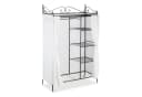 relaxdays Garderobenschrank Metall COUNTRY mit Stoffbezug schwarz Bild 2