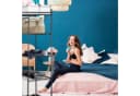relaxdays Garderobenschrank Metall COUNTRY mit Stoffbezug schwarz Bild 3