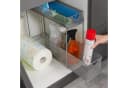 relaxdays Küchenregal Metall Küchenschrank Organizer Silber 2 Schubladen Bild 1