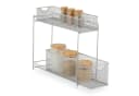 relaxdays Küchenregal Metall Küchenschrank Organizer Silber 2 Schubladen Bild 2