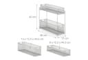 relaxdays Küchenregal Metall Küchenschrank Organizer Silber 2 Schubladen Bild 4
