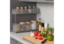 relaxdays Küchenregal Metall Küchenschrank Organizer Silber 2 Schubladen Bild 5