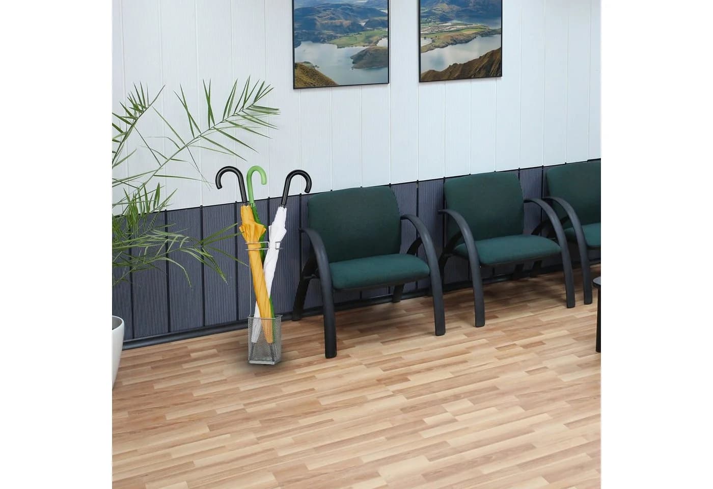 relaxdays Schirmständer aus Metall Silber Modernes Mesh-Design