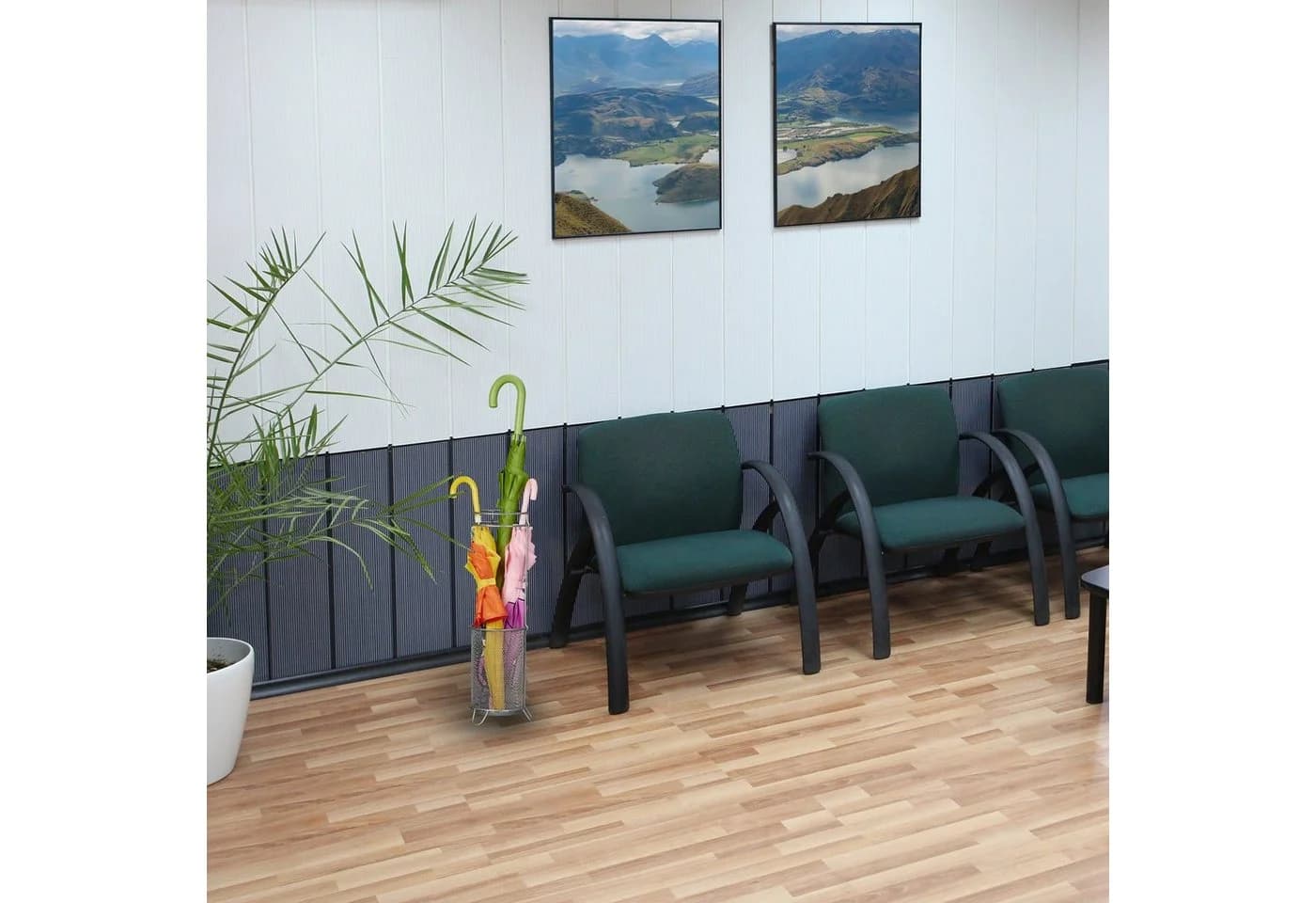 relaxdays Regenschirmständer aus Metall Silber Mesh-Design