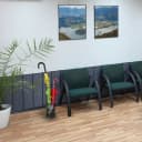 relaxdays Schirmständer aus Metall Schwarz Modernes Mesh-Design Bild 1