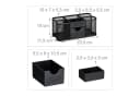 relaxdays Schreibtisch Organizer Mesh-Design Schwarz mit Schublade Bild 4