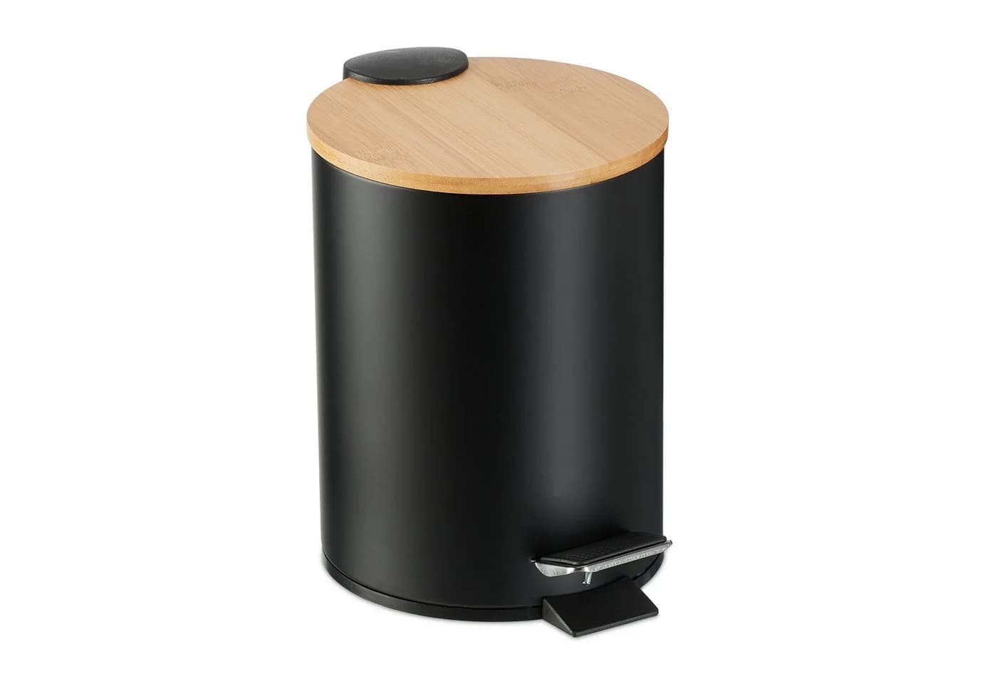 relaxdays Kosmetikeimer 3 Liter Schwarz mit Trittpedal - Bild 2