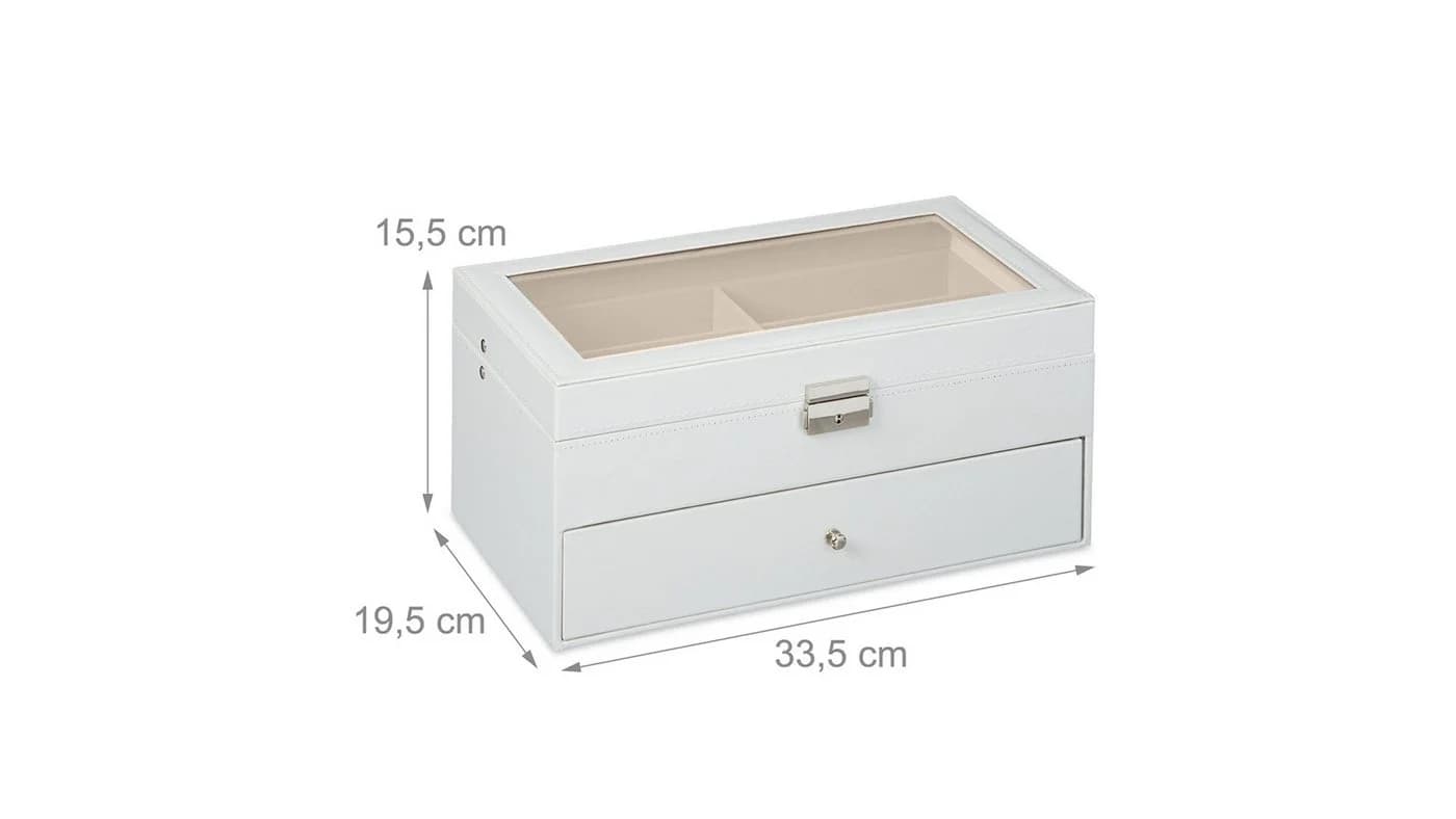 relaxdays Brillenbox für 12 Brillen, Weiß - Bild 4
