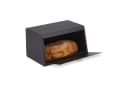relaxdays Brotkasten Edelstahl Schwarz Retro Design Bild 2