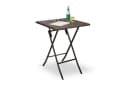 relaxdays Klapptisch Gartentisch BASTIAN Braun Quadratisch Bild 2