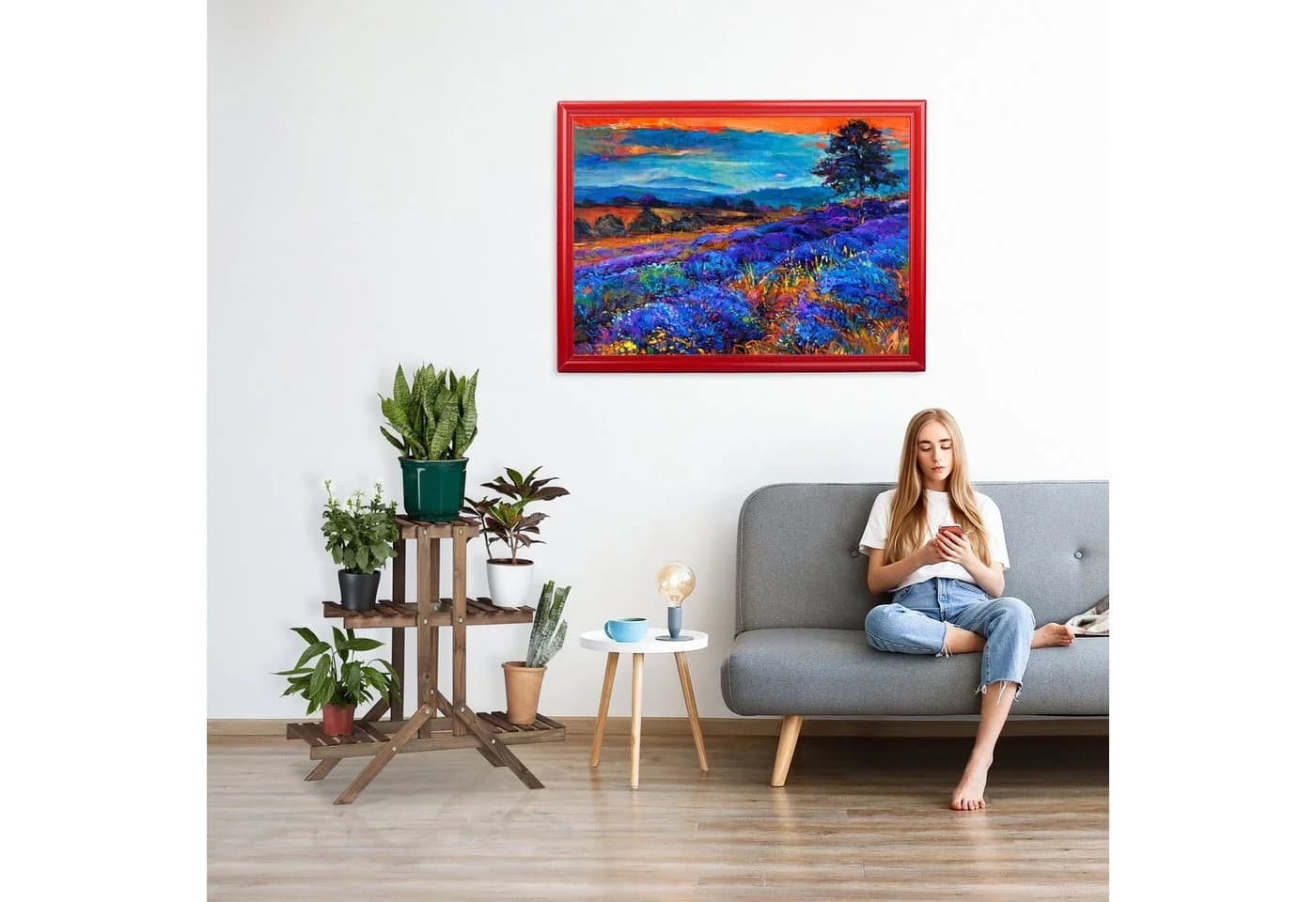 relaxdays Blumenständer Blumentreppe 3 Ebenen Schokobraun Holz