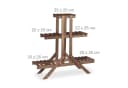 relaxdays Blumenständer Blumentreppe 3 Ebenen Schokobraun Holz Bild 5
