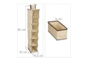 relaxdays Hängeaufbewahrung Hängeregal für Kleiderschrank Beige Bild 4
