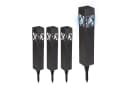 relaxdays LED Solarleuchte Set 4er Schwarz Garten Bild 2