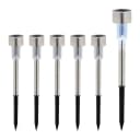 relaxdays LED Solarleuchte Set 6er Pack Silber Schwarz Garten Bild 2