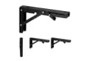 relaxdays Wandregalhalter Klappbare Regalträger 4er Set Schwarz Bild 2