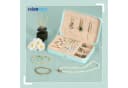relaxdays Schmuckkasten Türkis Reise-Schmuckbox mit Samtbezug Bild 3