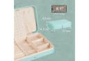 relaxdays Schmuckkasten Türkis Reise-Schmuckbox mit Samtbezug Bild 4