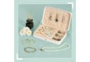 relaxdays Schmuckkasten Weiß Reise-Schmuckbox mit Samtbezug Bild 3