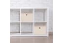 relaxdays Aufbewahrungsbox 2er Set Beige Stoffboxen Faltbar Bild 1
