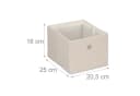 relaxdays Aufbewahrungsbox 2er Set Beige Stoffboxen Faltbar Bild 4