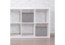 relaxdays Aufbewahrungsbox 2er Set Grau Silber Stoffboxen Faltbar Bild 1