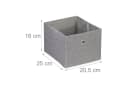 relaxdays Aufbewahrungsbox 2er Set Grau Silber Stoffboxen Faltbar Bild 4