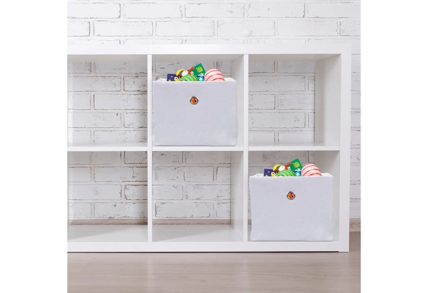 relaxdays Aufbewahrungsbox 2er Set Grau Silber Stoffboxen Faltbar - Bild 5