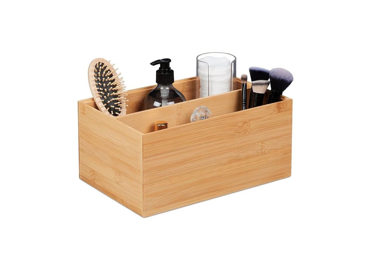 RELAXDAYS Aufbewahrungsbox Bambus 2 Fächer Natur - Bild 2