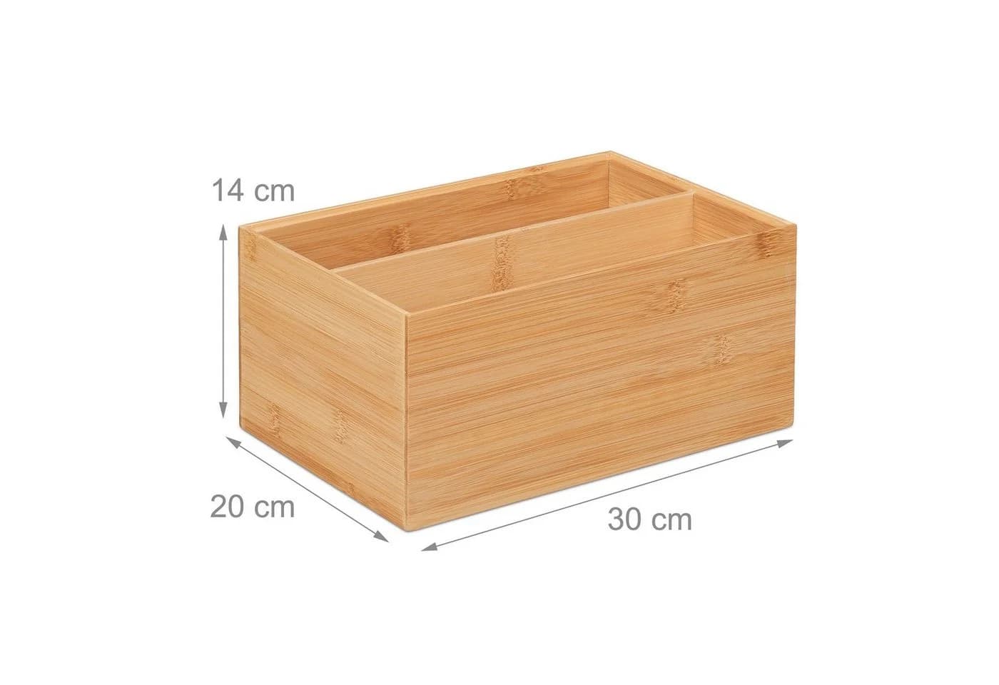 RELAXDAYS Aufbewahrungsbox Bambus 2 Fächer Natur - Bild 4