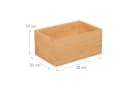 relaxdays Aufbewahrungsbox Bambus stapelbar M Natur Bild 4