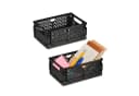 relaxdays Aufbewahrungsbox 2er Set, Schwarz Bild 2