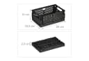 relaxdays Aufbewahrungsbox 2er Set, Schwarz Bild 4