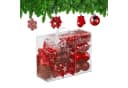 relaxdays Weihnachtskugeln 100er Set Rot Silber Bild 2