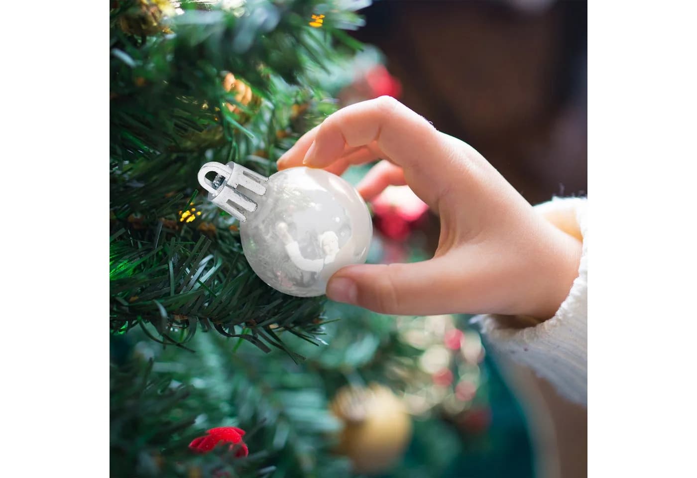 RELAXDAYS Weihnachtsbaumkugeln 96er Set Glitzernd