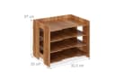 relaxdays Briefablage aus MDF mit 3 Fächern dunkelbraun Bild 4