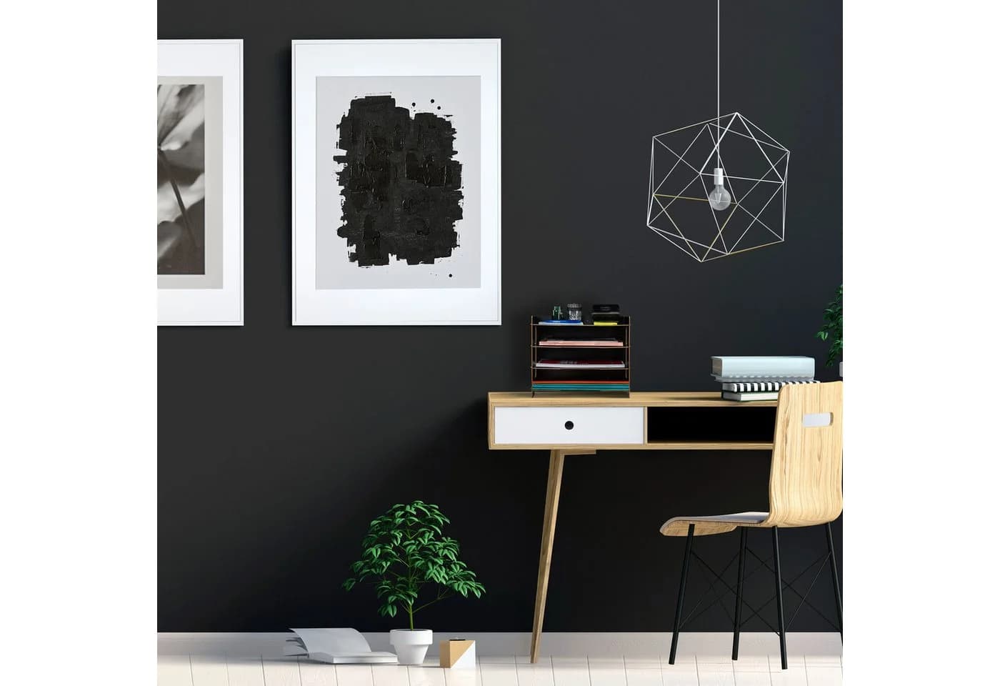 relaxdays Briefablage aus MDF mit 3 Fächern dunkelbraun - Bild 5