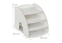 relaxdays Briefablage 4 Fächer weiß MDF Bild 4