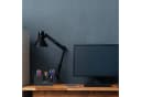 relaxdays Schreibtisch Organizer Kunstleder Schwarz 3 Fächer Bild 1