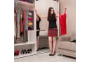 relaxdays Hängeregal Kleiderschrank 4 Fächer Grau Bild 3