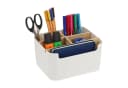 relaxdays Schreibtisch Organizer mit 5 Fächern Weiß Bild 2